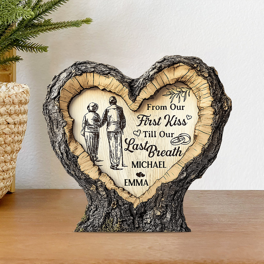 From Our First Kiss - Personalized Couple Custom Shaped Acrylic Plaque