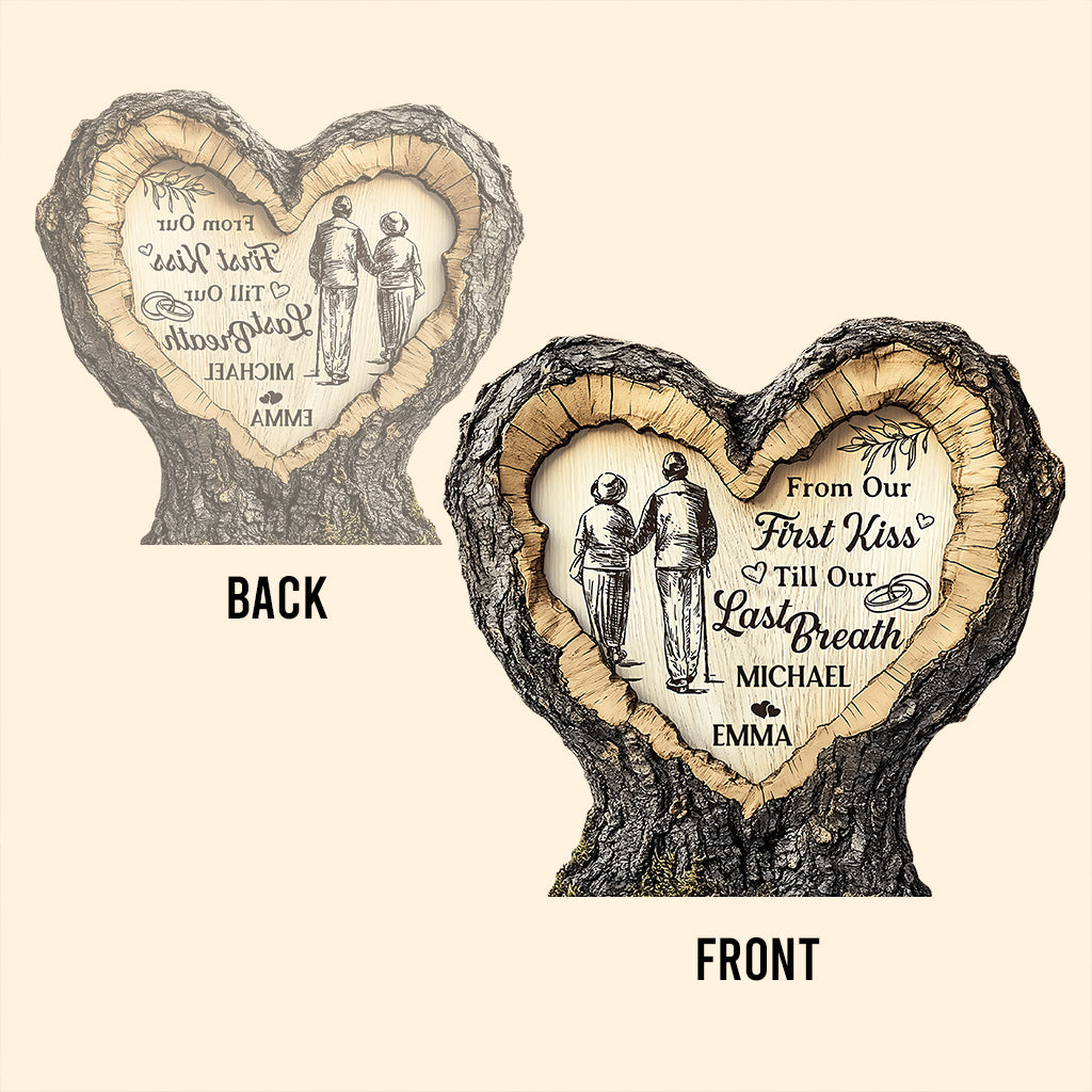 From Our First Kiss - Personalized Couple Custom Shaped Acrylic Plaque