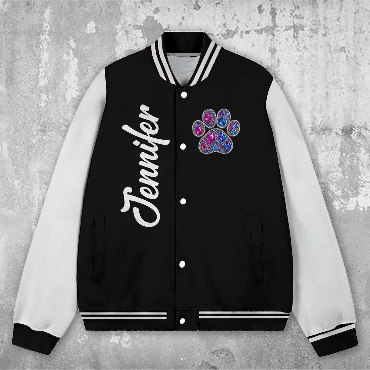 Dog Mom - Personalized Dog Varsity Jacket