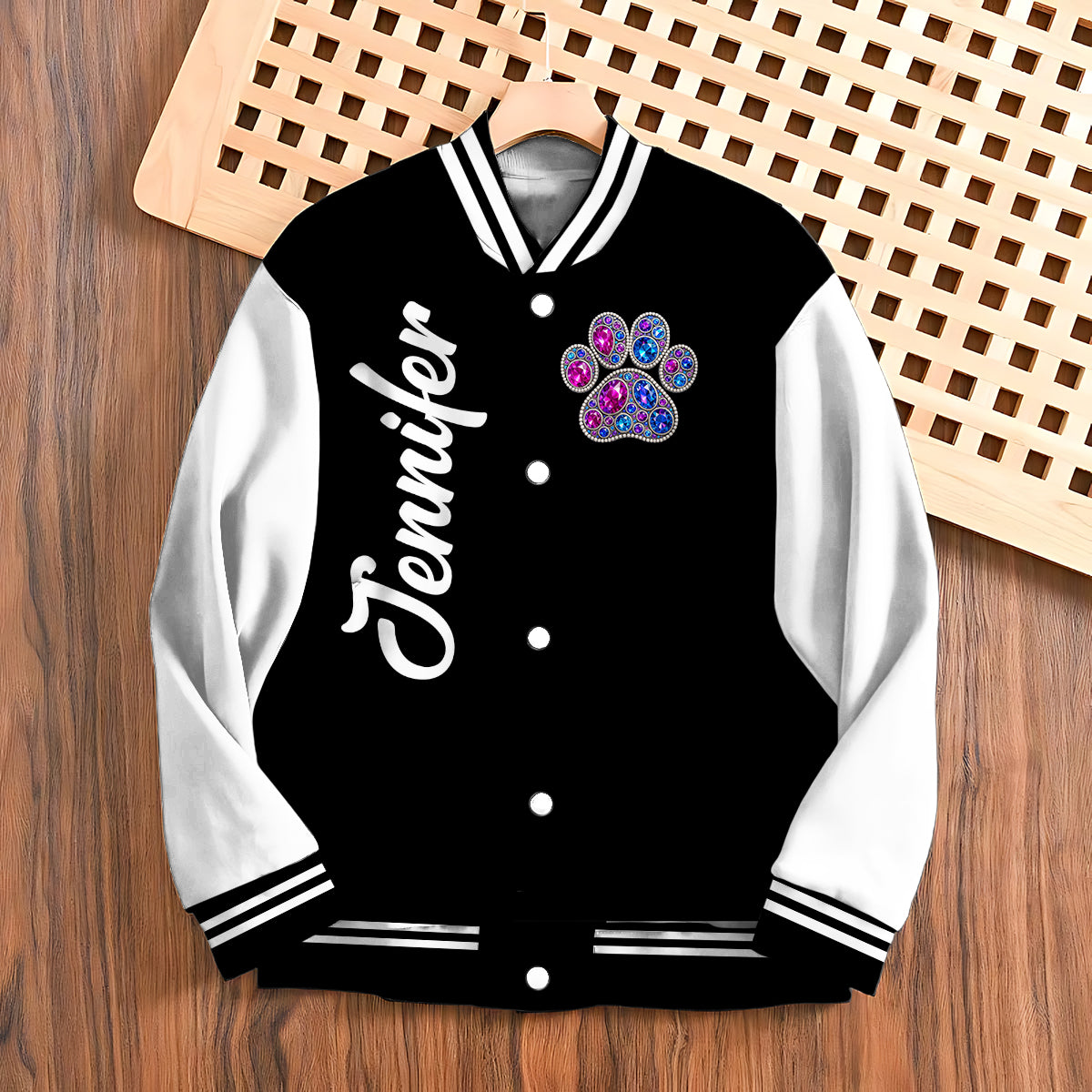 Dog Mom - Personalized Dog Varsity Jacket