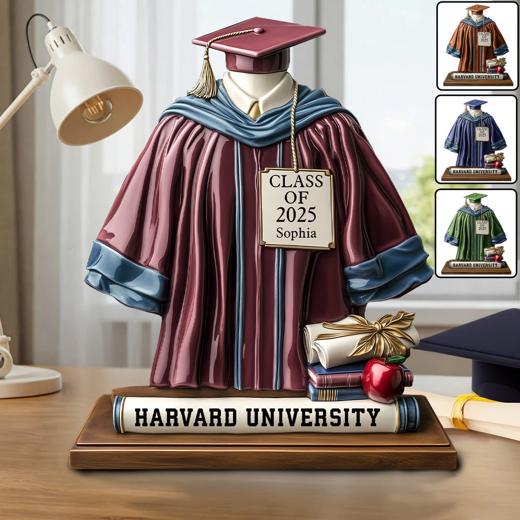 Abschlussjahrgang 2025 – Personalisierte, individuell geformte Acrylplakette zur Graduierung