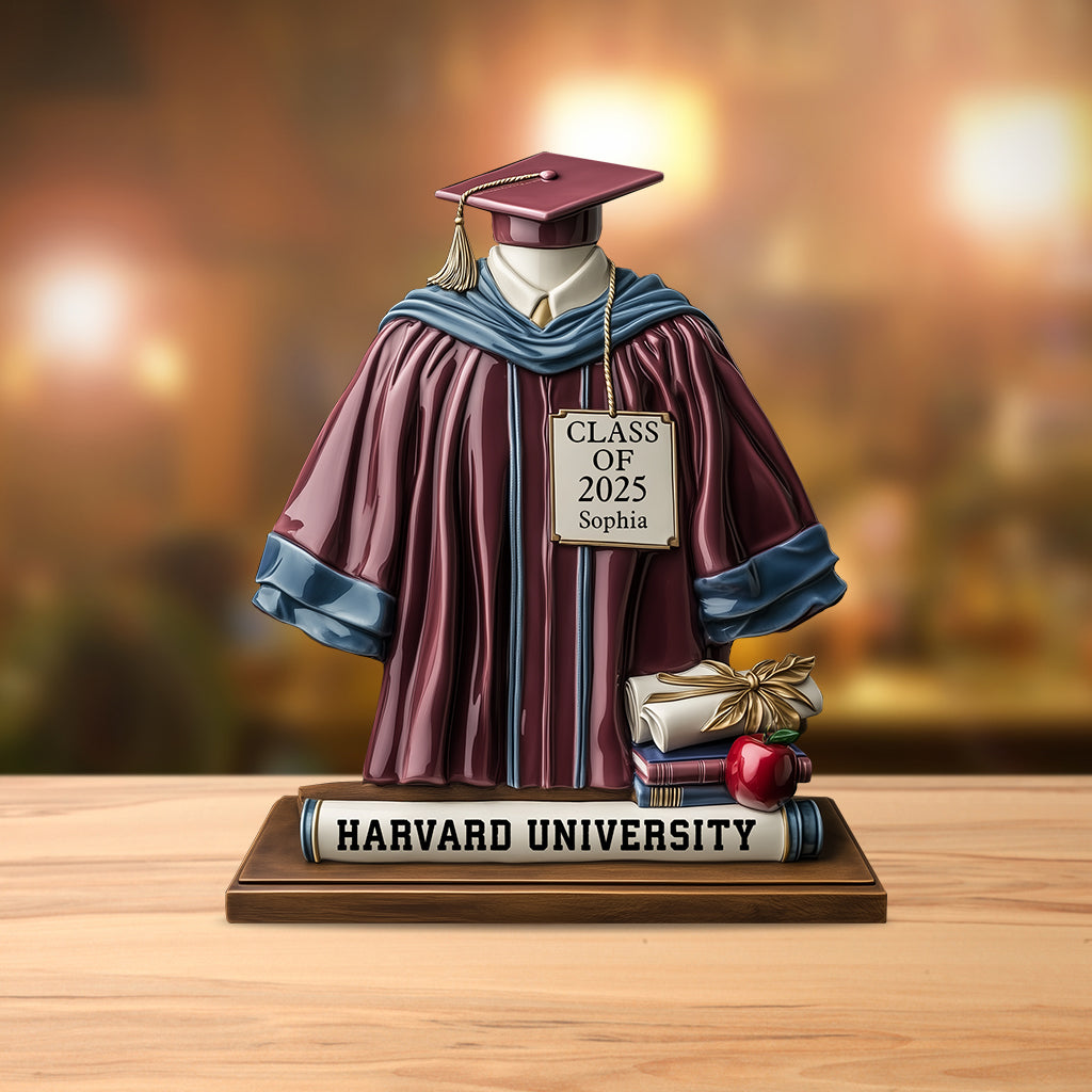 Abschlussjahrgang 2025 – Personalisierte, individuell geformte Acrylplakette zur Graduierung