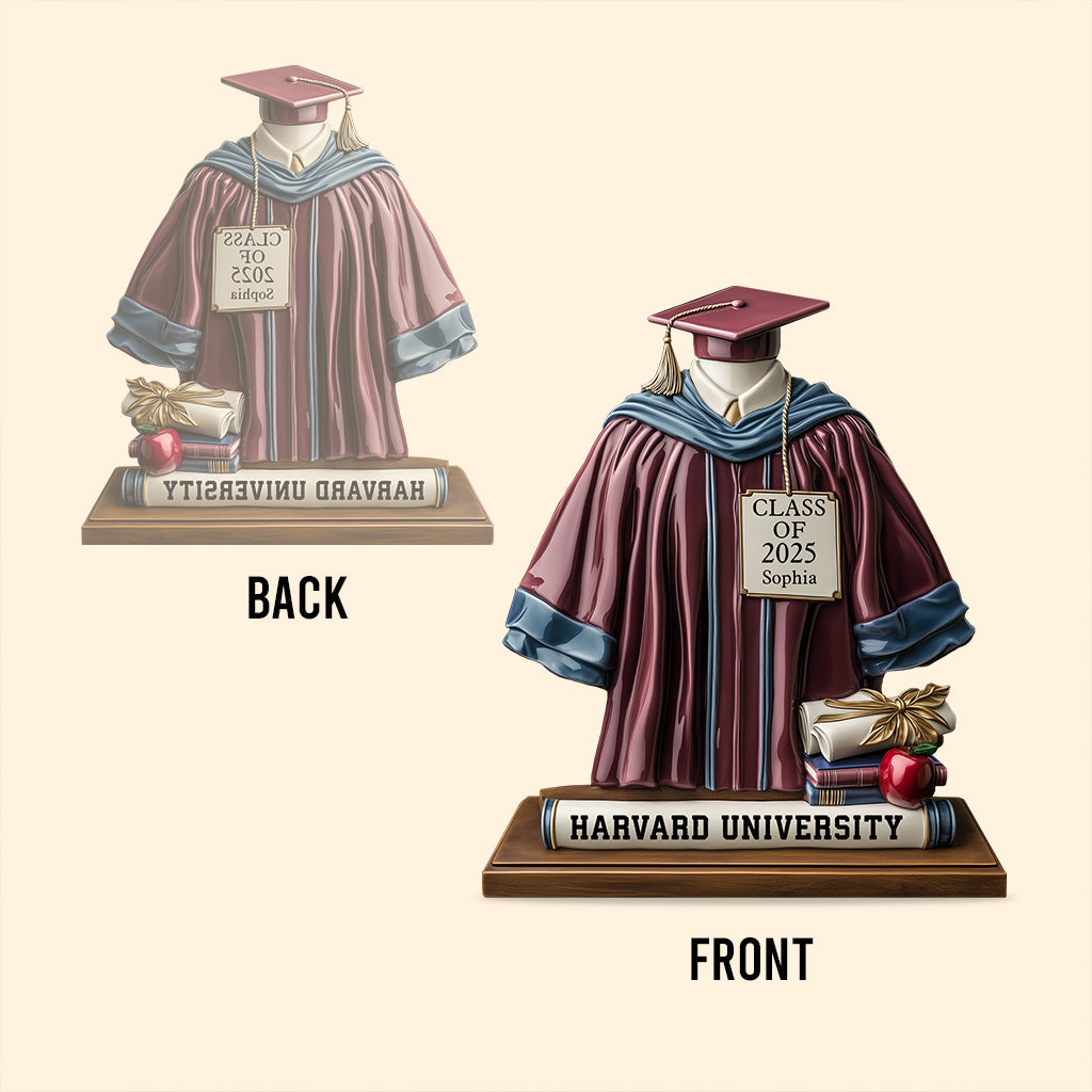 Abschlussjahrgang 2025 – Personalisierte, individuell geformte Acrylplakette zur Graduierung