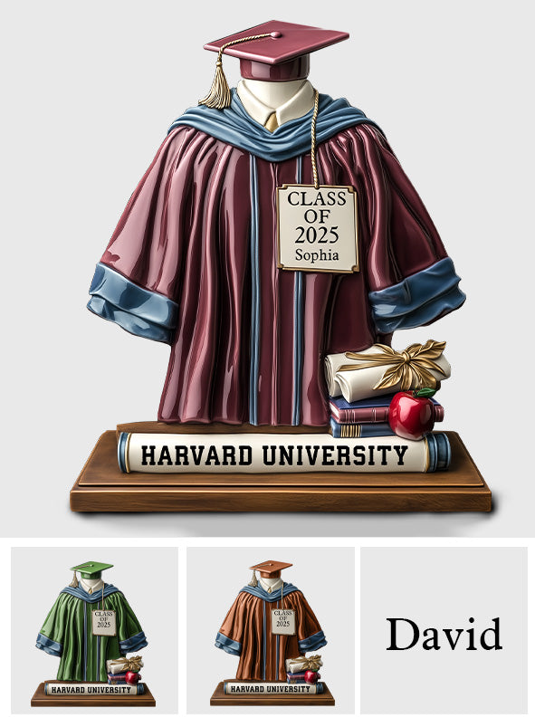 Abschlussjahrgang 2025 – Personalisierte, individuell geformte Acrylplakette zur Graduierung