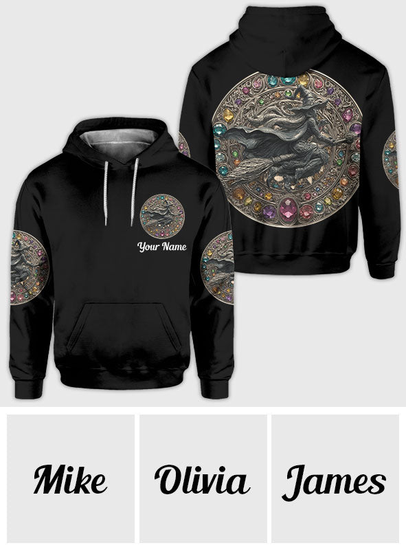 Glitzerhexe – Personalisiertes Hexen-Shirt