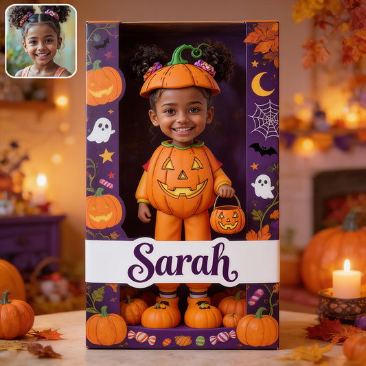 Kleiner Kürbis - Personalisierte Acryl-Displaybox für Kinder