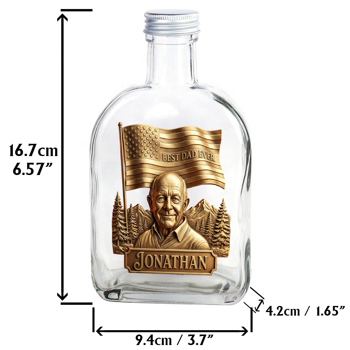 Unique Gift For Father's Day - Personalized Father Wine Bottle