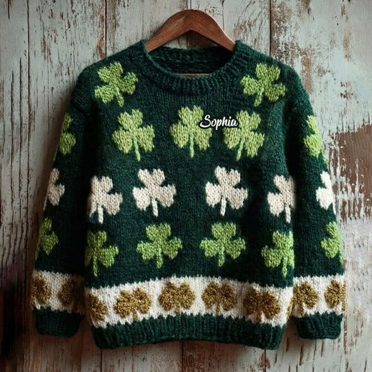 Irisches Kleeblatt - Personalisierter irischer Hässlicher Pullover