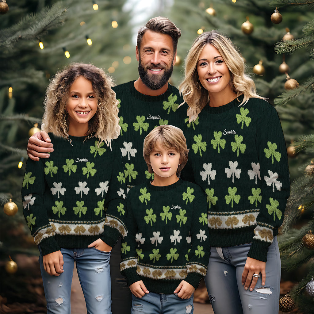 Irisches Kleeblatt - Personalisierter irischer Hässlicher Pullover
