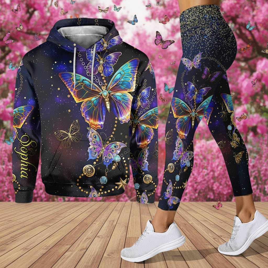 Beautiful Butterfly - Personalized Butterfly Hoodie and Leggings