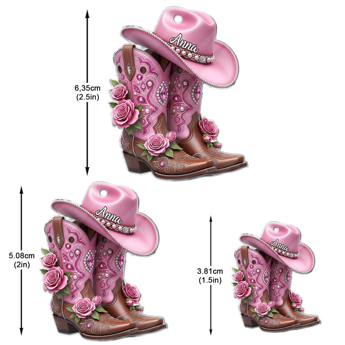 Cowgirl-Stiefel – personalisierte Cowgirl-Ohrringe