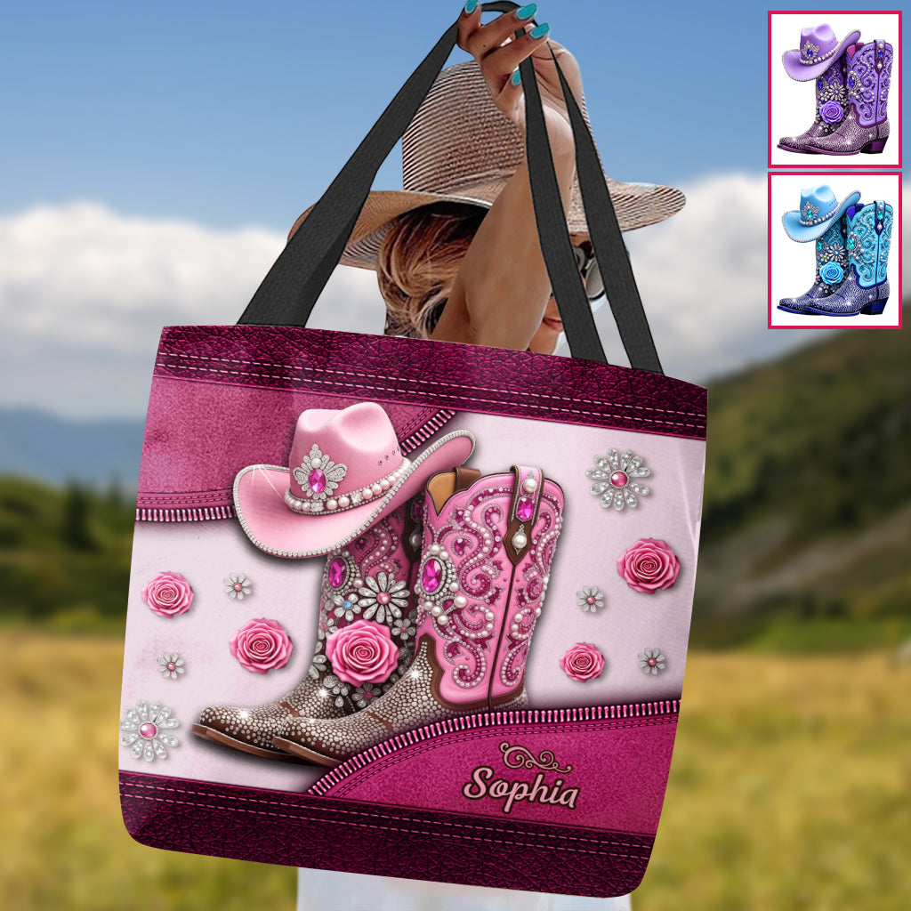 Cowgirl Boots - Personalized Cowgirl Tote Bag