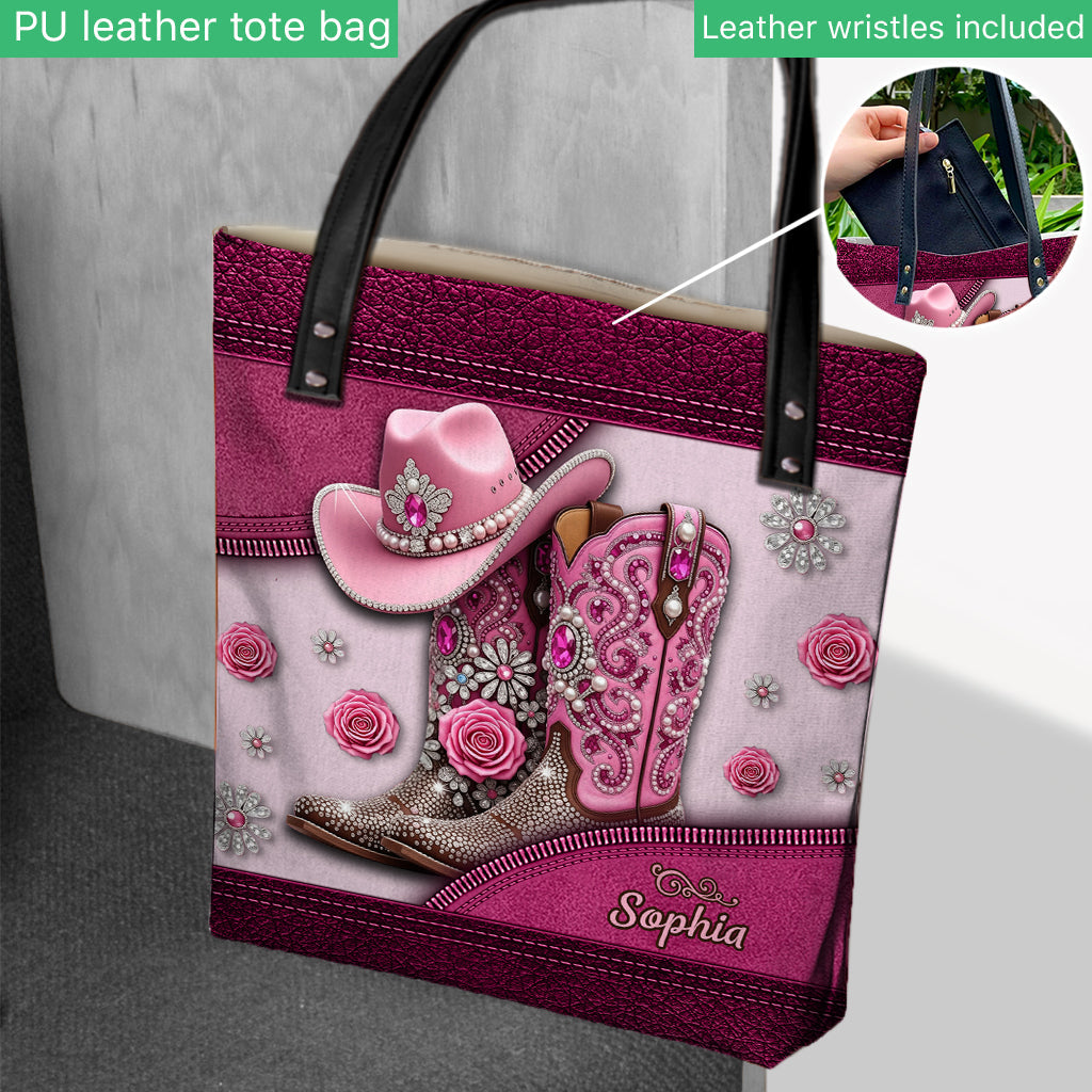 Cowgirl Boots - Personalized Cowgirl Tote Bag