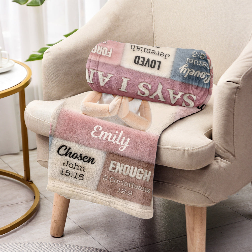 Gott sagt, du bist es – Personalisierte christliche Decke