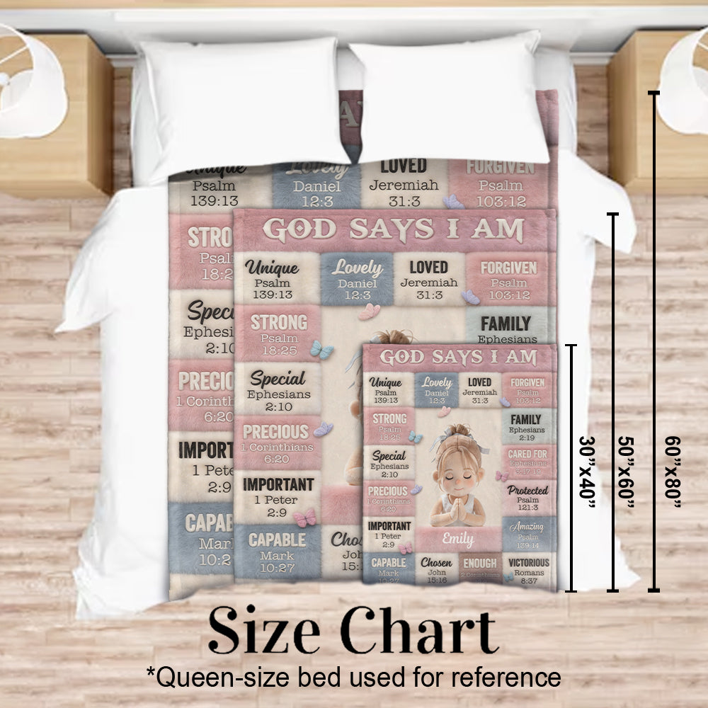 Gott sagt, du bist es – Personalisierte christliche Decke