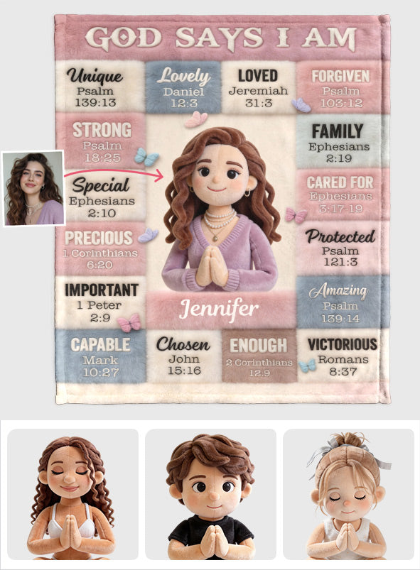 Gott sagt, du bist es – Personalisierte christliche Decke