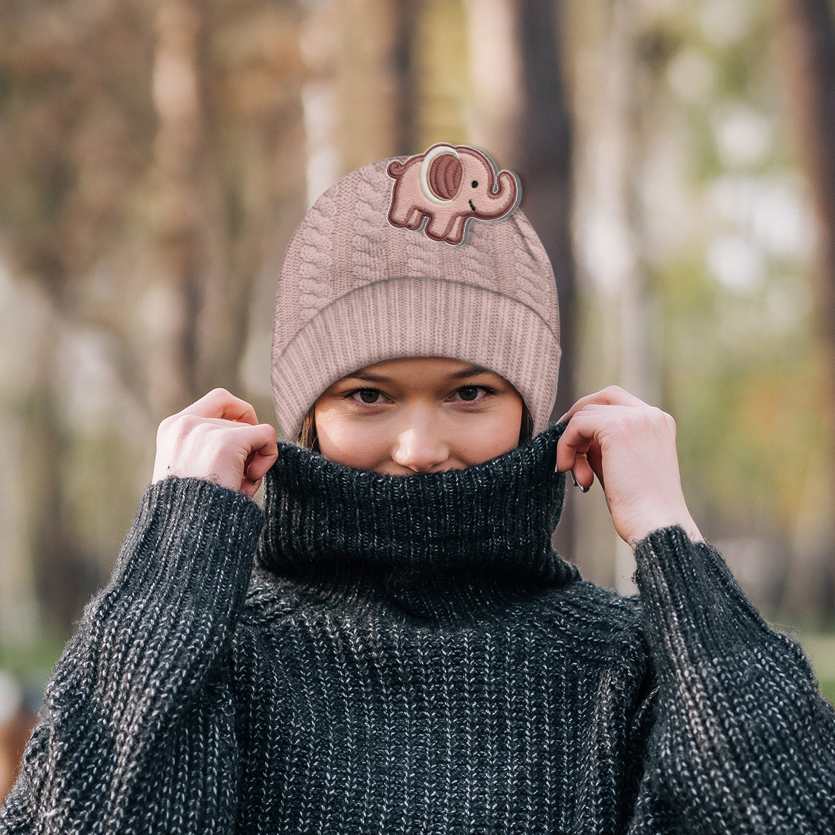 Baby Winter - Personalized Kid Beanie Hat With Patches