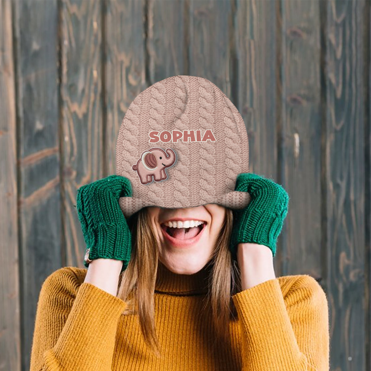 Baby Winter - Personalized Kid Beanie Hat With Patches