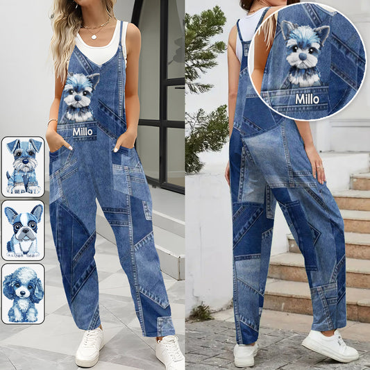 Ich liebe meinen Hund – Personalisierte Hunde-Overalls/Strampler in lockerer Passform