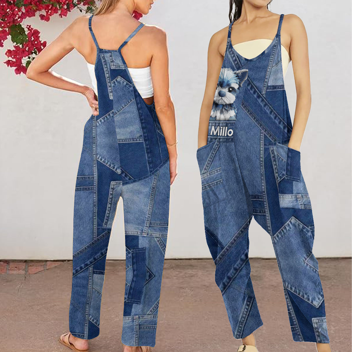 Ich liebe meinen Hund – Personalisierte Hunde-Overalls/Strampler in lockerer Passform