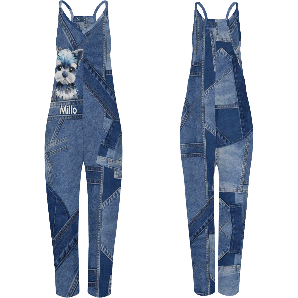 Ich liebe meinen Hund – Personalisierte Hunde-Overalls/Strampler in lockerer Passform