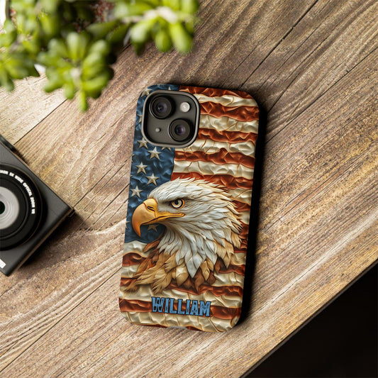 Strong Eagle - Personalized Bald Eagle Full Print Phone Case