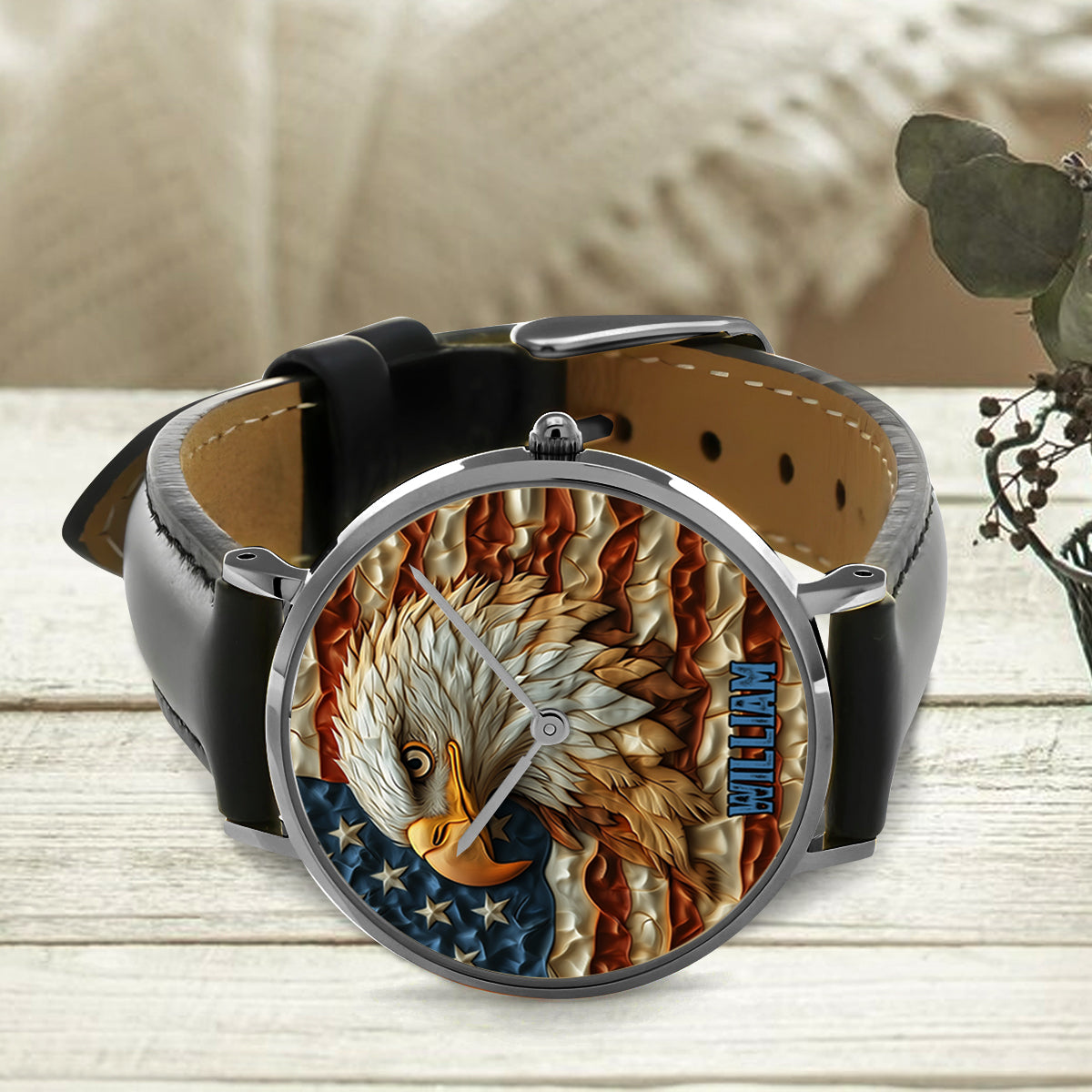 Strong Eagle - Personalized Bald Eagle Hand Watch