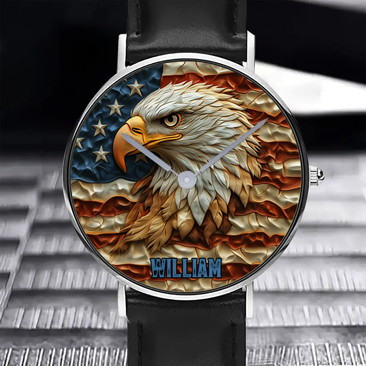 Strong Eagle - Personalized Bald Eagle Hand Watch