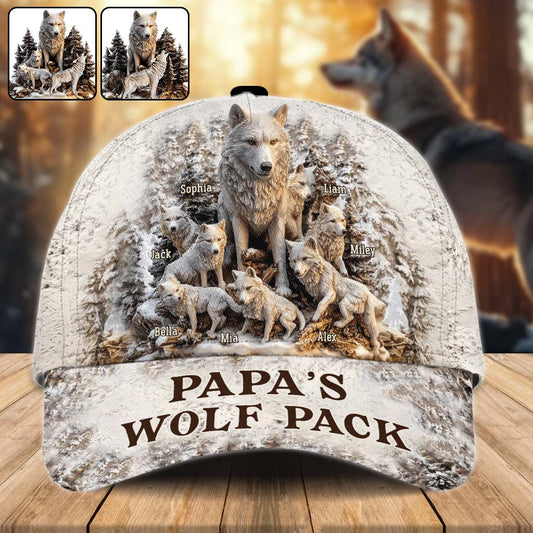 Papa Wolf Pack – Personalisierte klassische Vatermütze