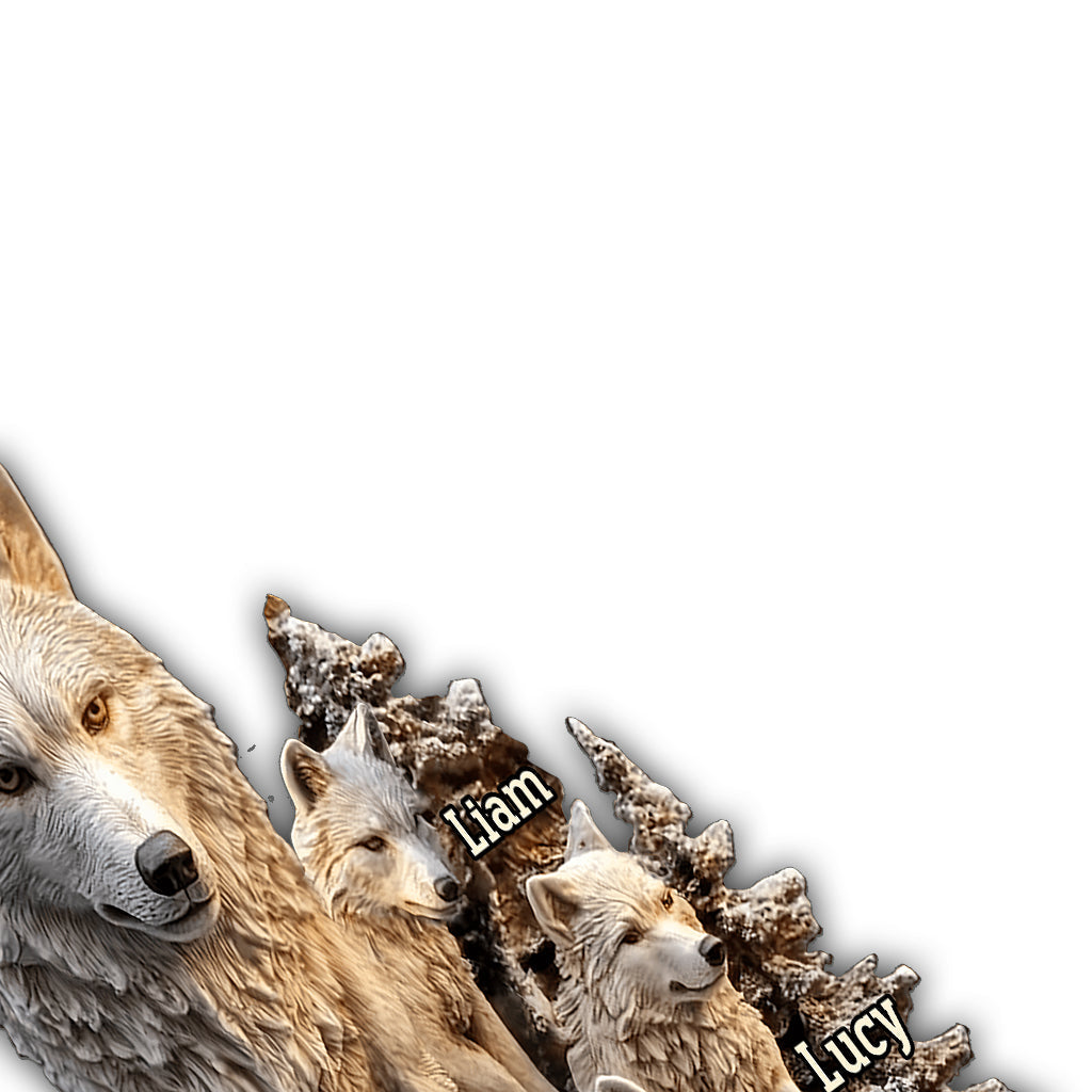 Papa's Wolf - Personalized Father Cut Metal Sign