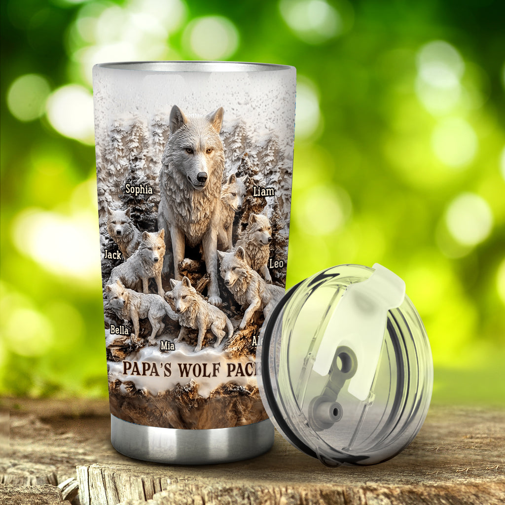 Papa Wolf Pack – Personalisierter Vater-Trinkbecher