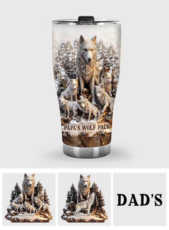 Papa Wolf Pack – Personalisierter Vater-Trinkbecher
