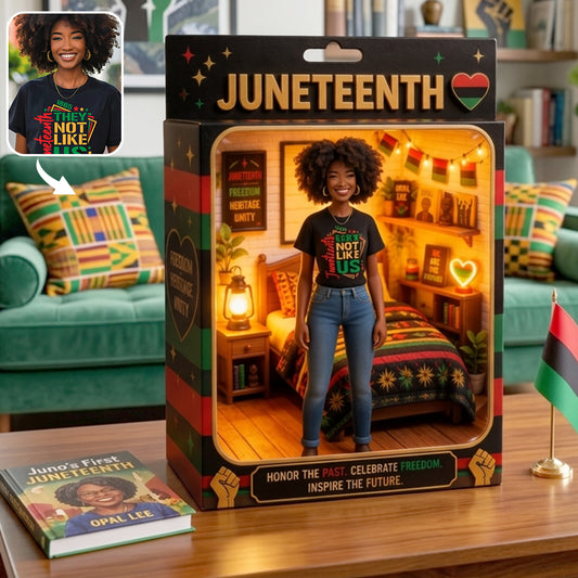 Frohes Juneteenth - Personalisierte Juneteenth Acryl-Displaybox