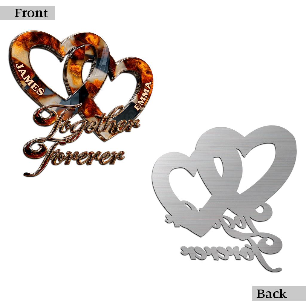 Für immer zusammen - Personalisiertes Metallschild für Paare