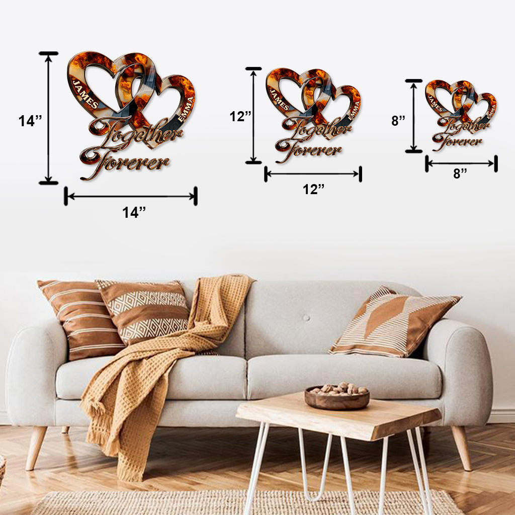 Für immer zusammen - Personalisiertes Metallschild für Paare