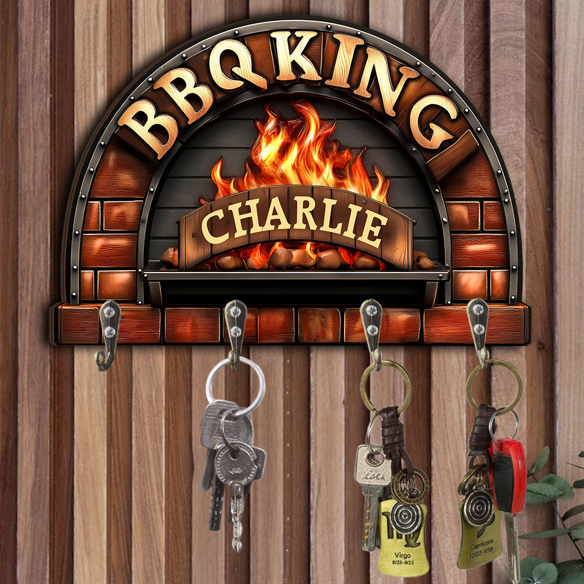 BBQ King - Personalized Grilling Custom Shaped Tool Rack