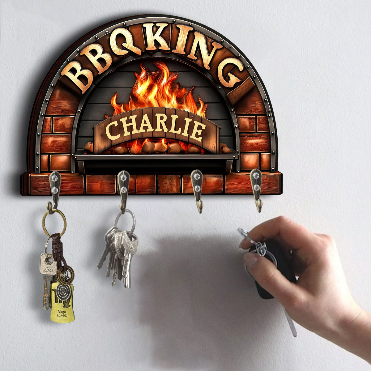 BBQ King - Personalized Grilling Custom Shaped Tool Rack
