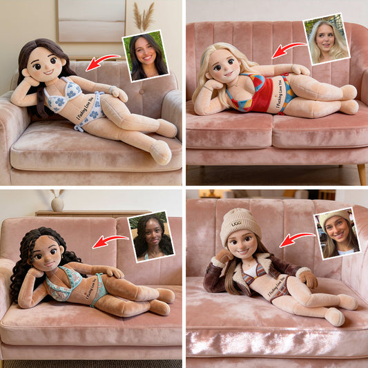 Romantisch & frech – Personalisiertes, pikantes Pärchenkissen aus Kunstfell