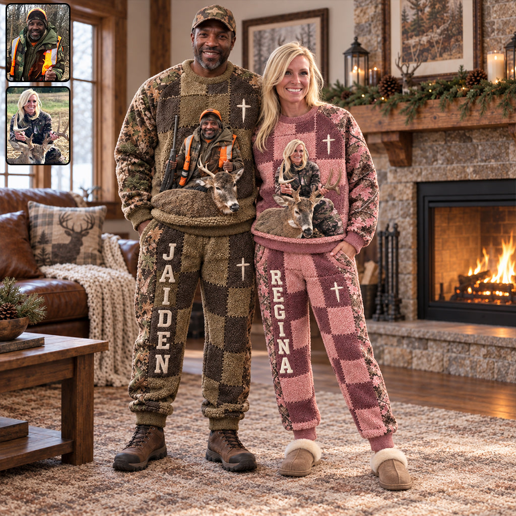 Love Hunting - Personalisiertes Jagd-Fleece-Lounge-Set