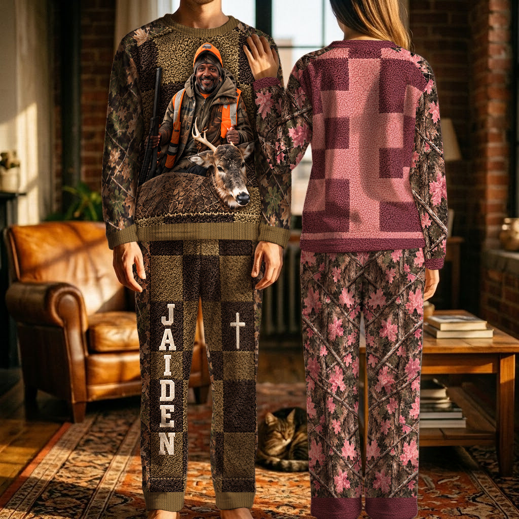 Love Hunting - Personalisiertes Jagd-Fleece-Lounge-Set