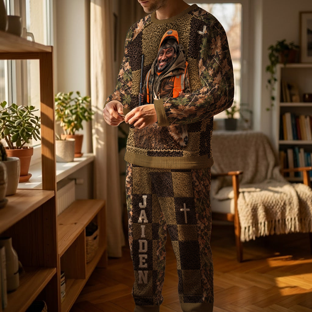 Love Hunting - Personalisiertes Jagd-Fleece-Lounge-Set