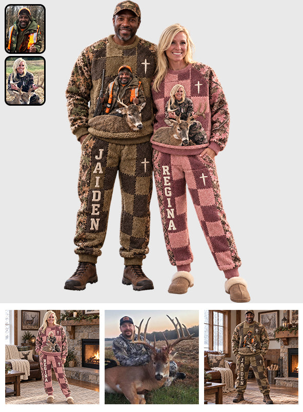 Love Hunting - Personalisiertes Jagd-Fleece-Lounge-Set