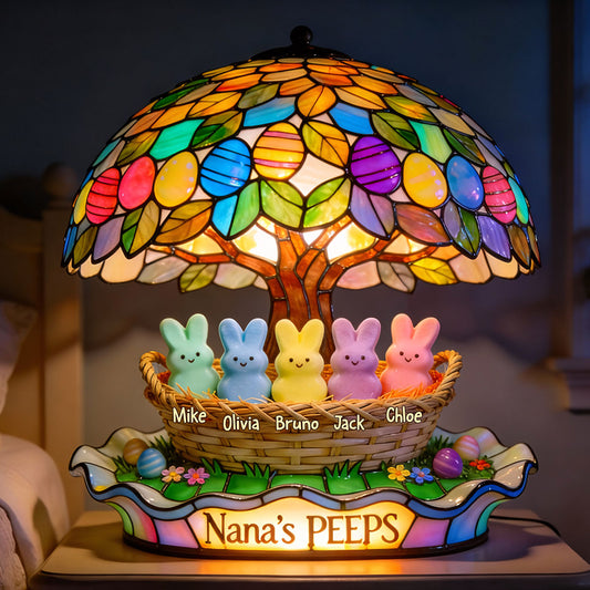 Nana's Peeps Gift For Mom, Grandma - Personalized Grandma Acrylic LED Night Light