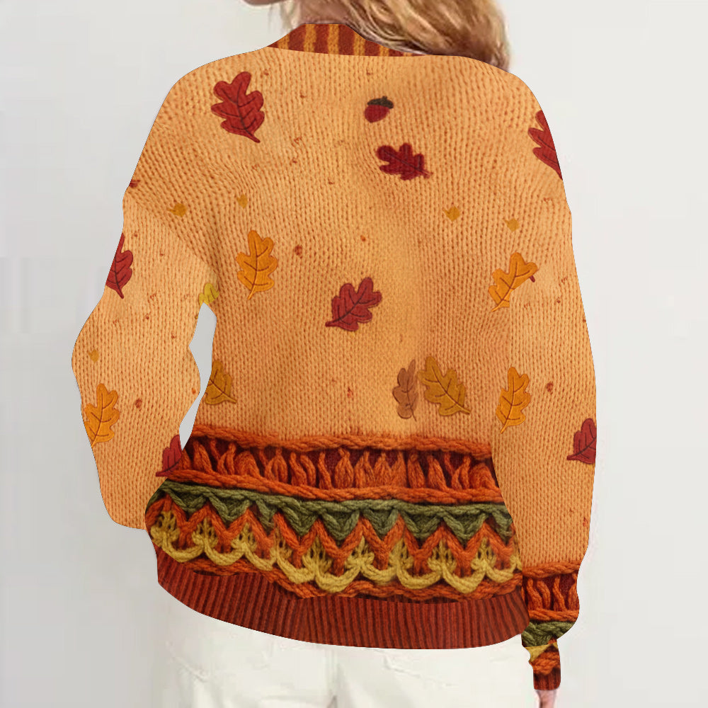 Herbstliche Katze und Hund - Personalisierter Hunde-Cardigan