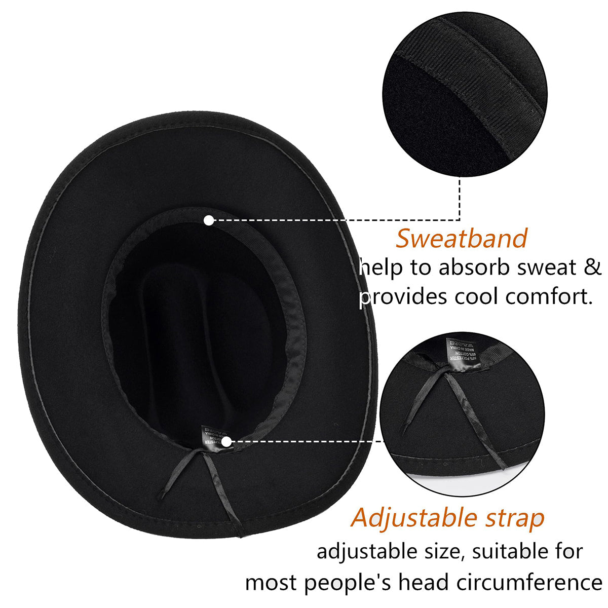 Cowgirl-Stiefel – Personalisierter Cowgirl-Cowboyhut mit breiter Krempe