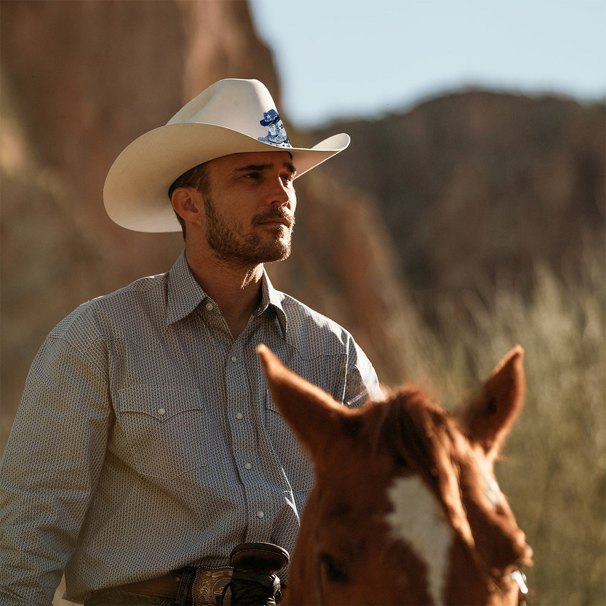 Cowgirl-Stiefel – Personalisierter Cowgirl-Cowboyhut mit breiter Krempe