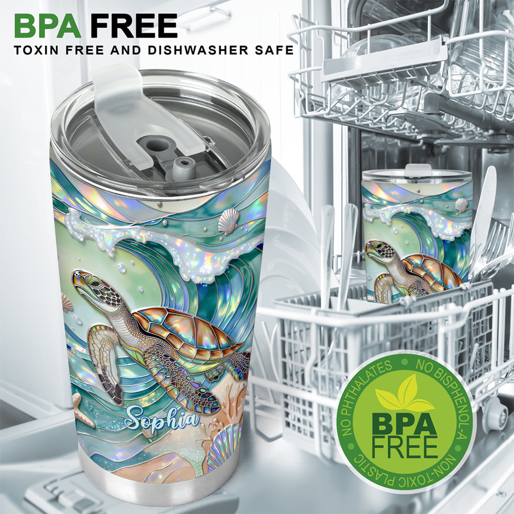 Wunderschöne Schildkröte – personalisierter Schildkrötenbecher