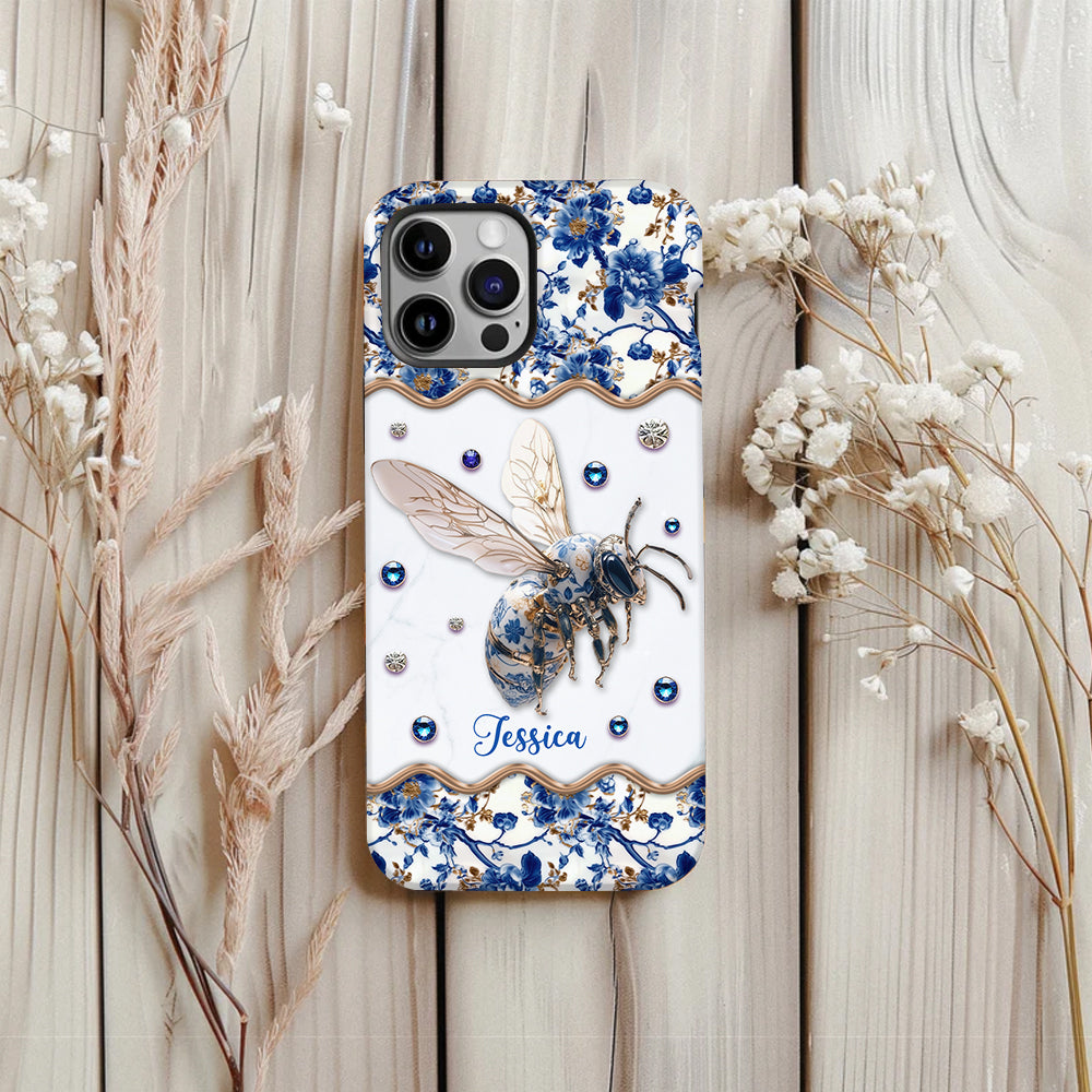 Bee Toile de Jouy - Personalized Bee Full Print Phone Case
