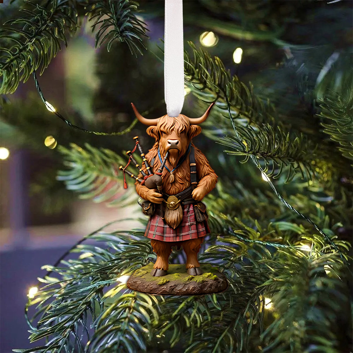 Adventskalender mit Hochlandrindern 2025 – Faltbarer Adventskalender mit Hochlandrindern und Ornamenten