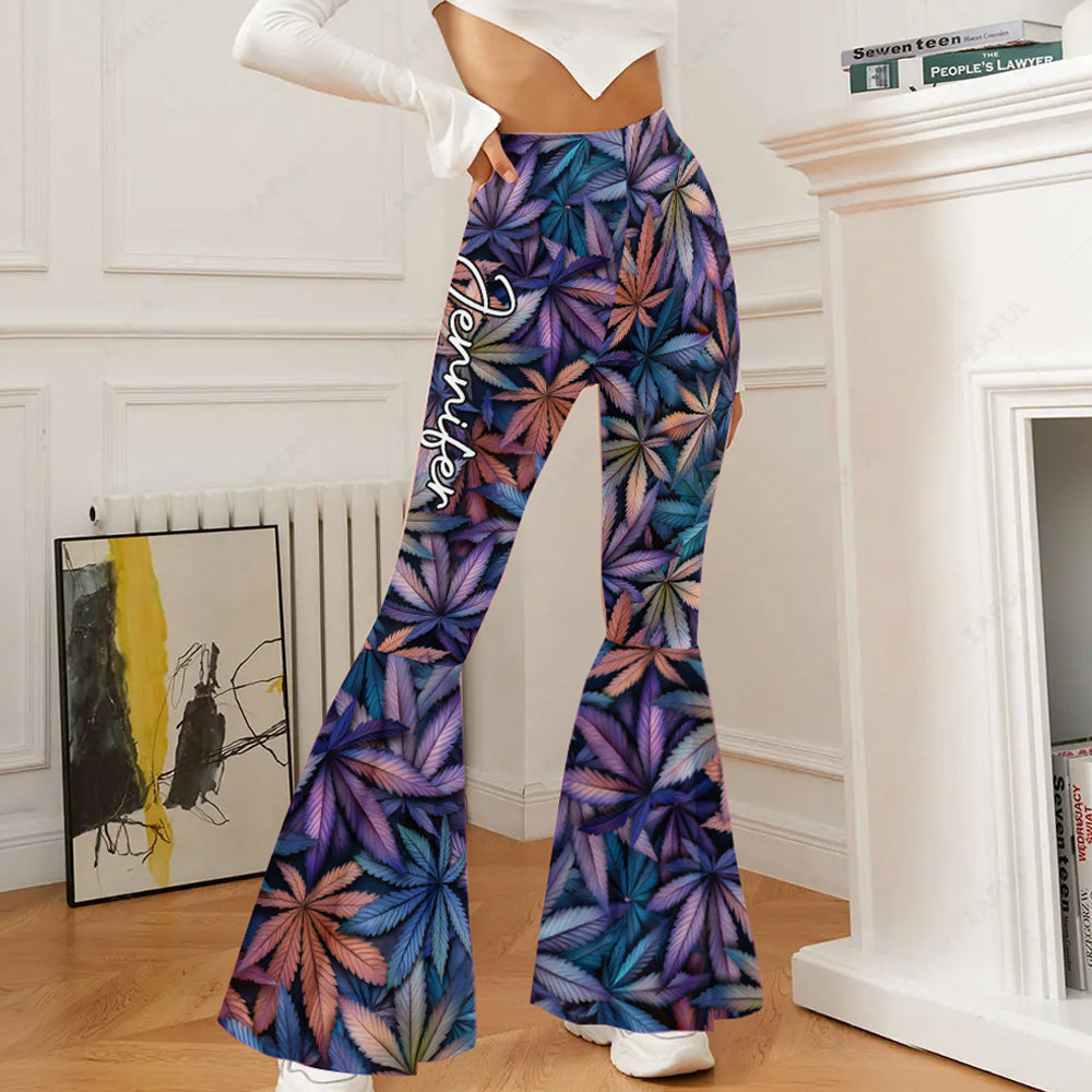Magical Leaf - Personalized Weed Flare Leggings